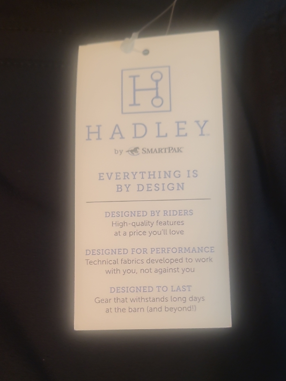 NWT Hadley by SmartPak High Rise Knee Patch Breeches, Womens 36R, Black